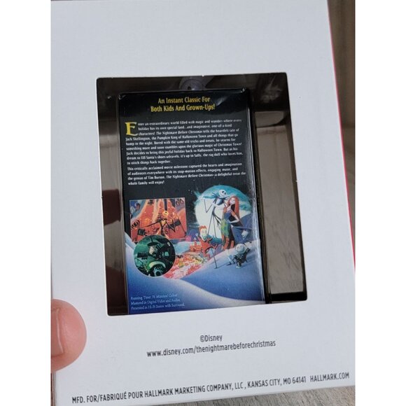 Hallmark Nightmare Before Christmas VHS ornament Xmas - Picture 6 of 6